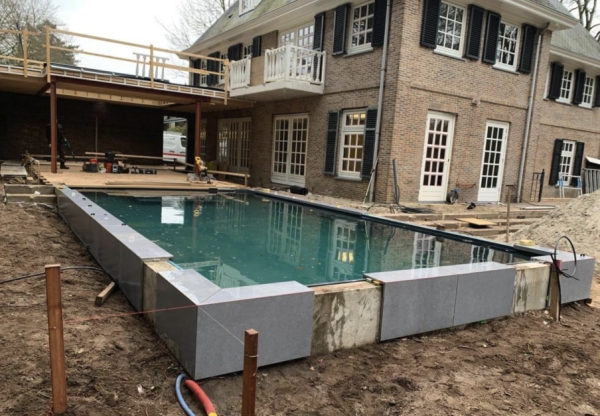 Zwembad randsteen U-profiel