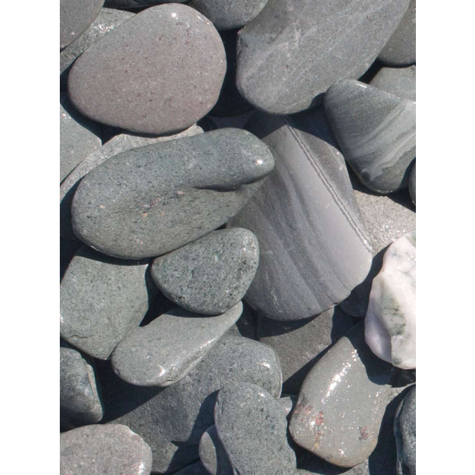 Afbeelding 1 Flat pebbles Groen 30/60mm