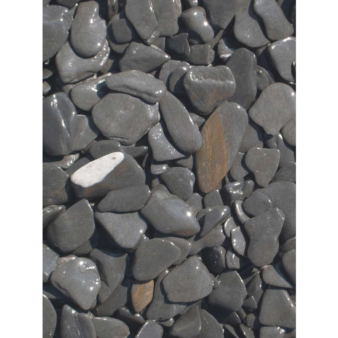 Afbeelding 2 Flat pebbles Zwart 15/30mm