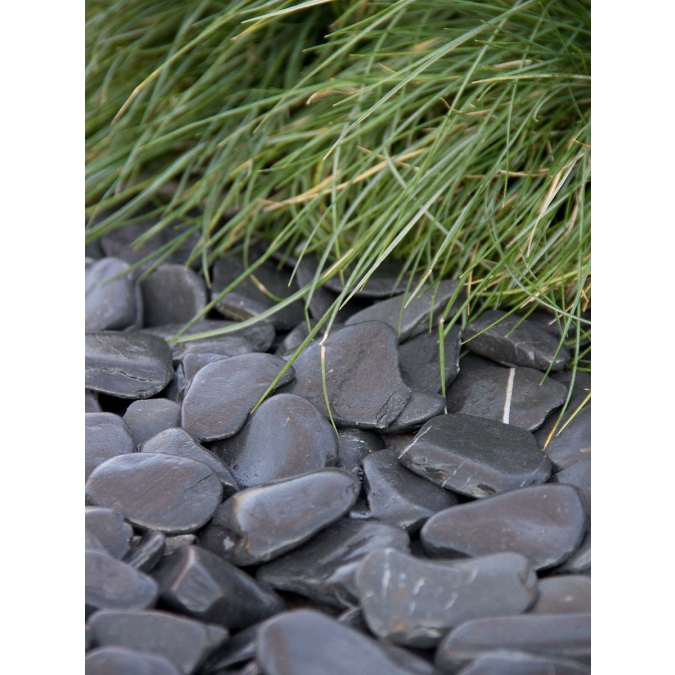 Afbeelding 2 Flat pebbles Zwart 30/60mm
