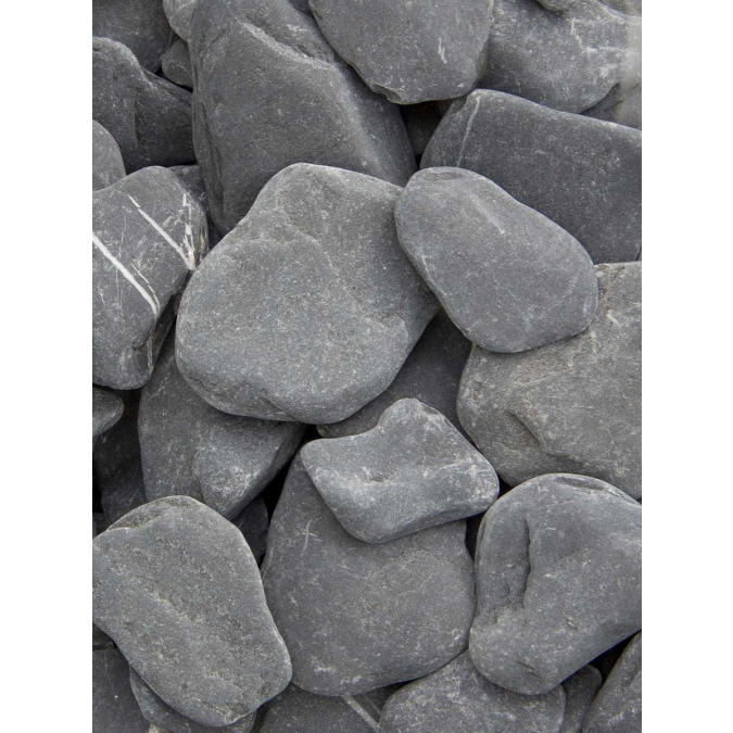 Afbeelding 1 Flat pebbles Zwart 30/60mm