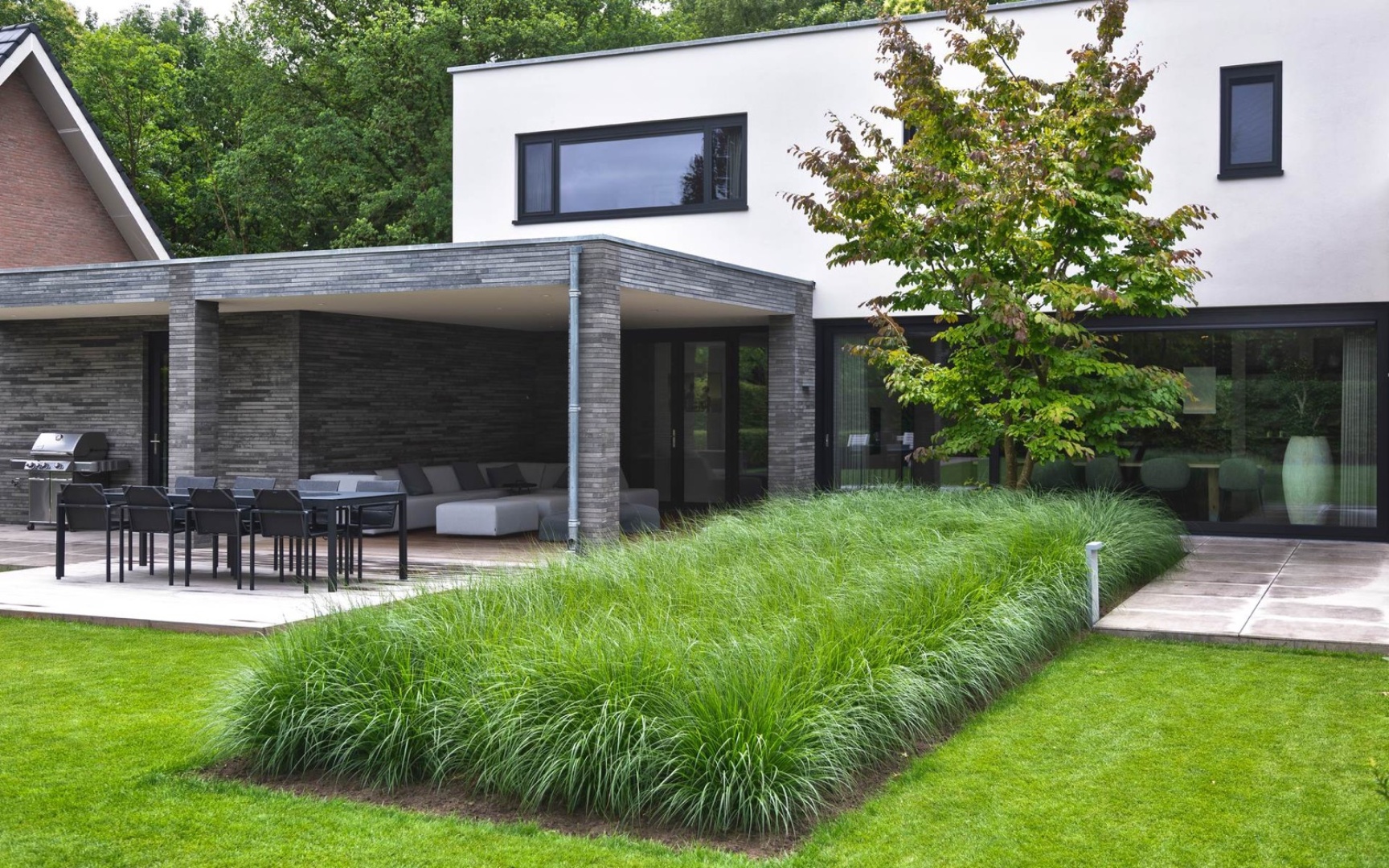Afbeelding Strakke tuin met groene 0
